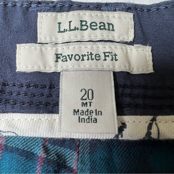 NWT L.L. Bean Stretch Canvas Cargo Flannel Lined Pants Navy Women's 20MT - Picture 13 of 16